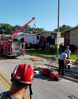 PFFD assists Lansing following crash