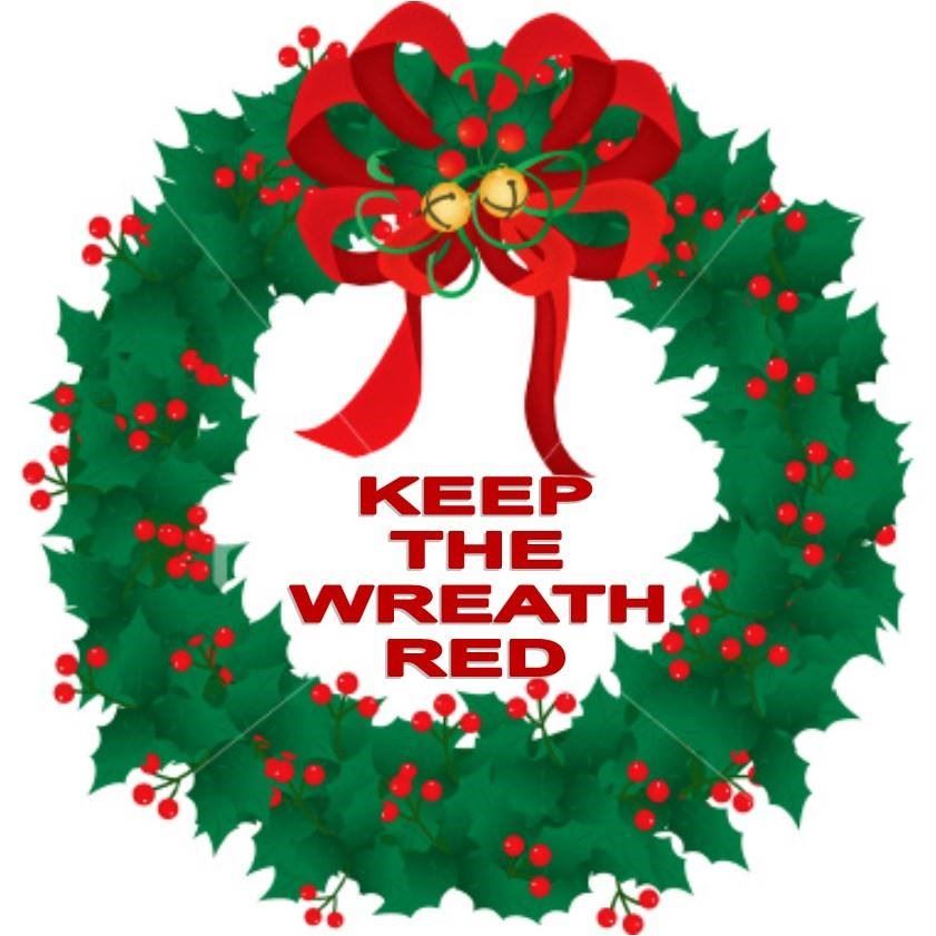 Keep Wreath Red