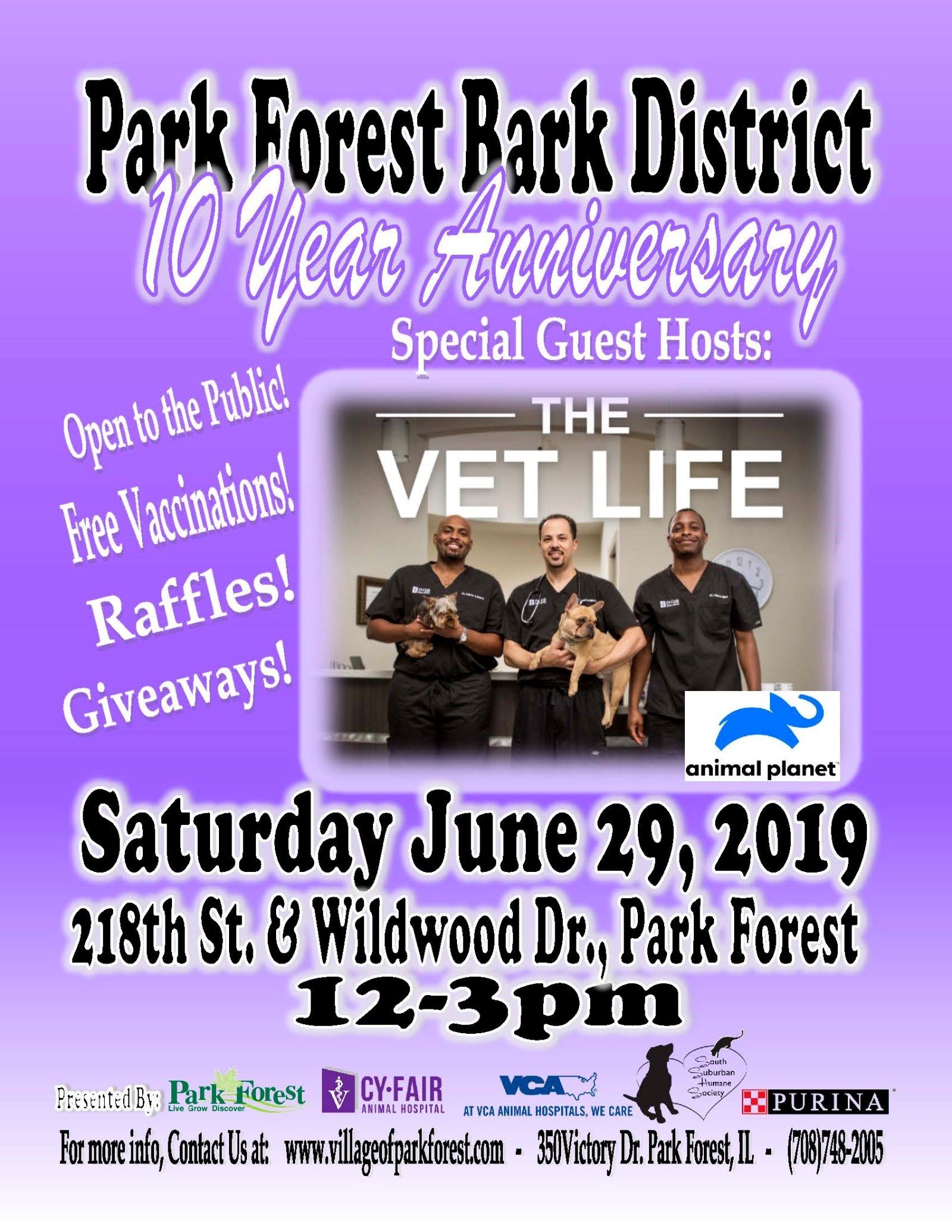 2019 Dog Park Anniversary Flyer