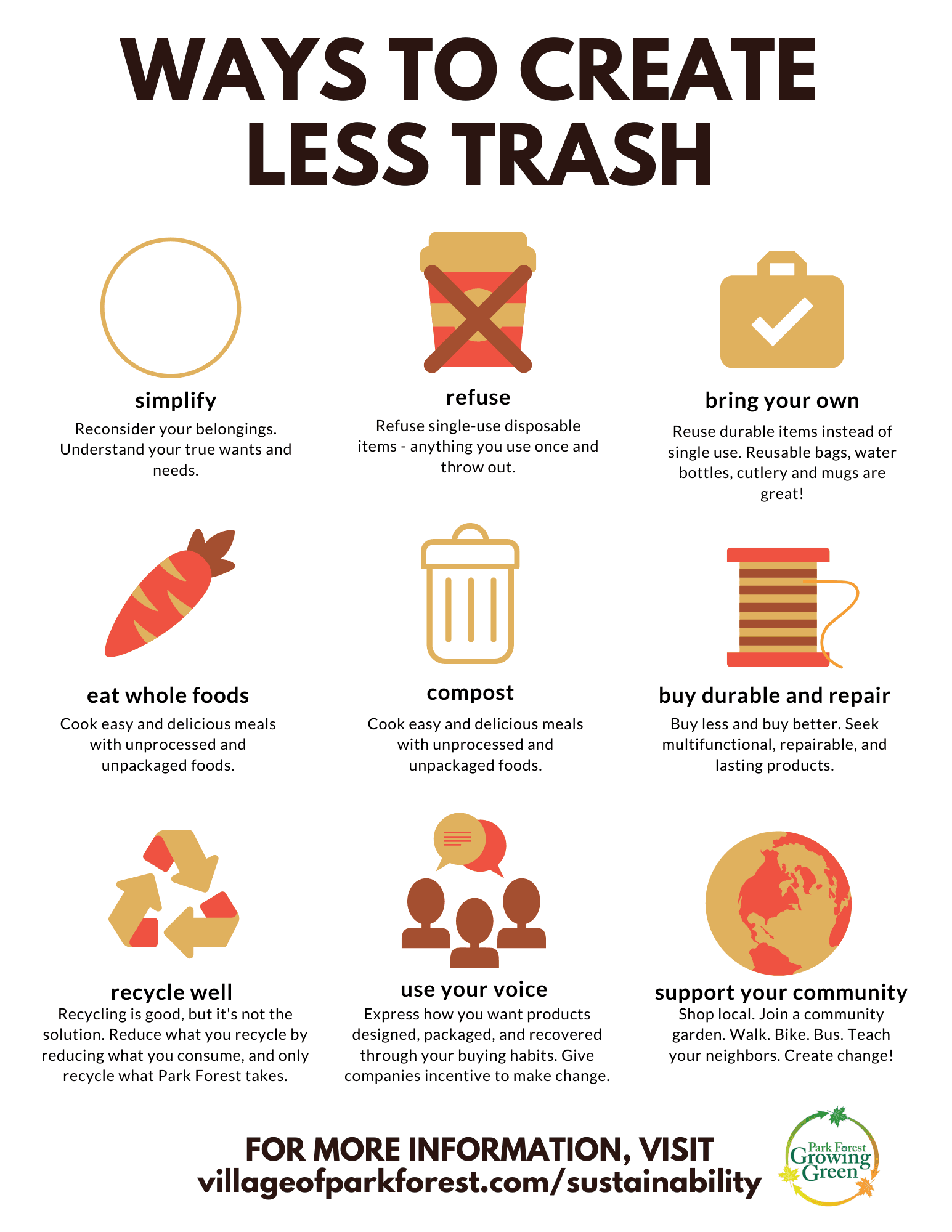 Ways to Create Less Trash