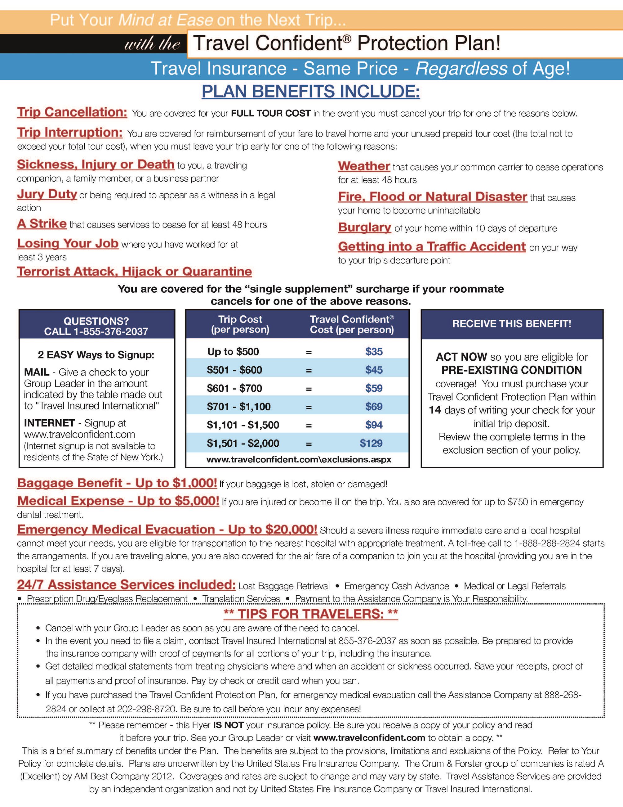 Travel Insurance Flyer 2021