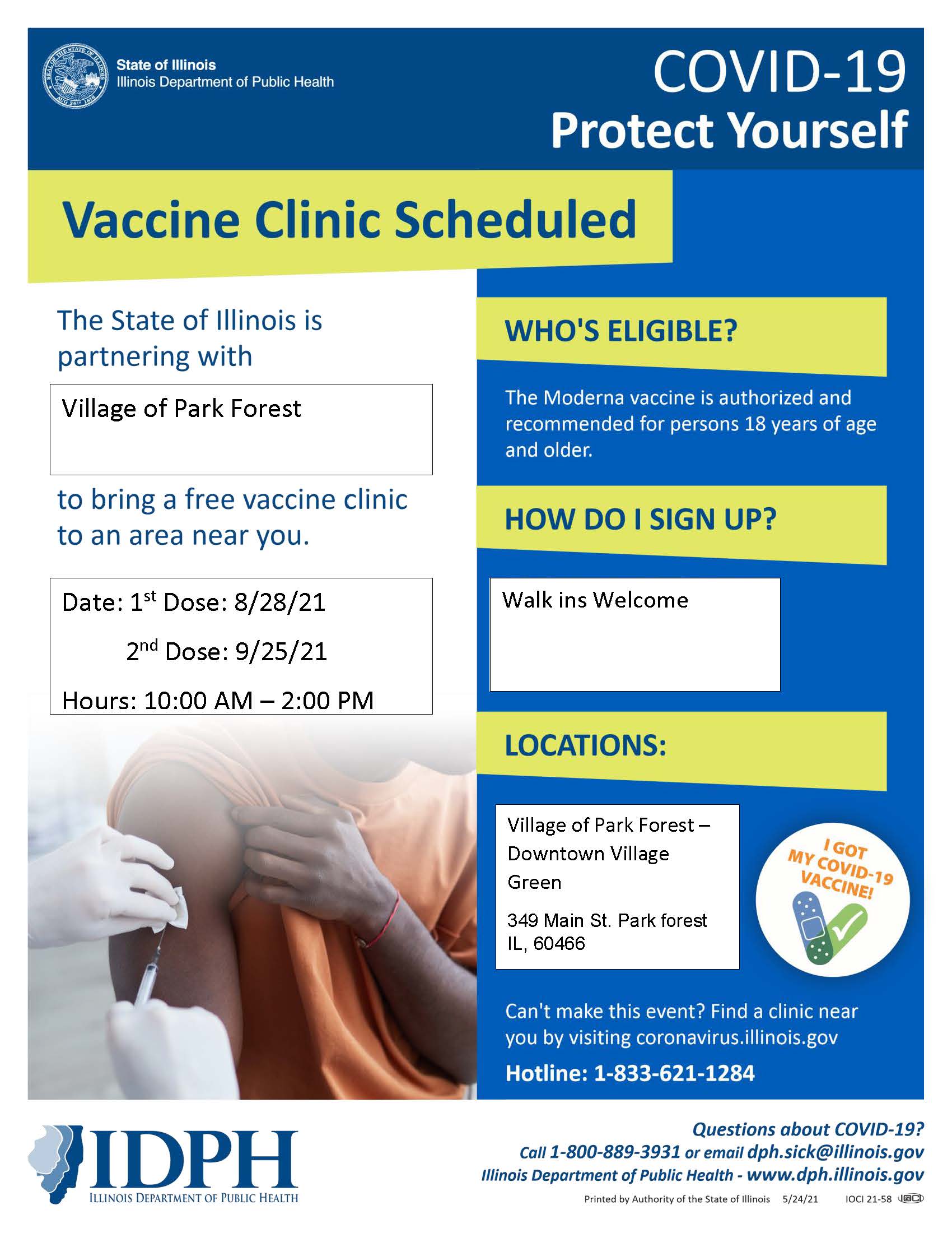 Village of Park forest 8_28_21 Flyer English