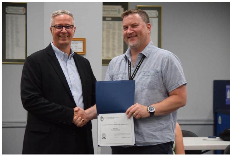 Award acceptance for GFOA